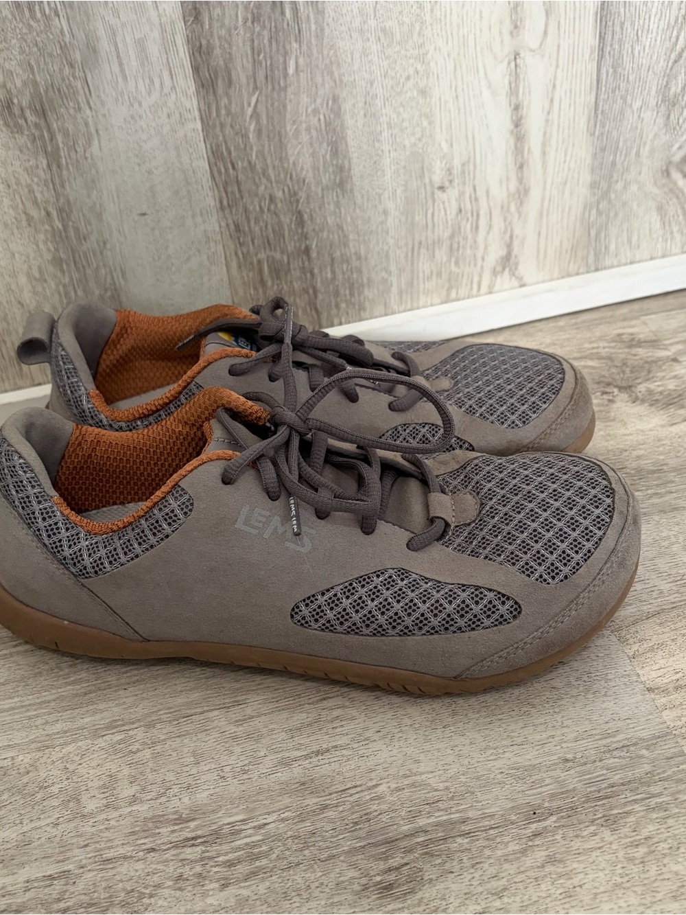 Lems Primal 2 Shoes Mens 8 W 9.5 Slate Gray Barefoot Minimalist Sneakers Hiking